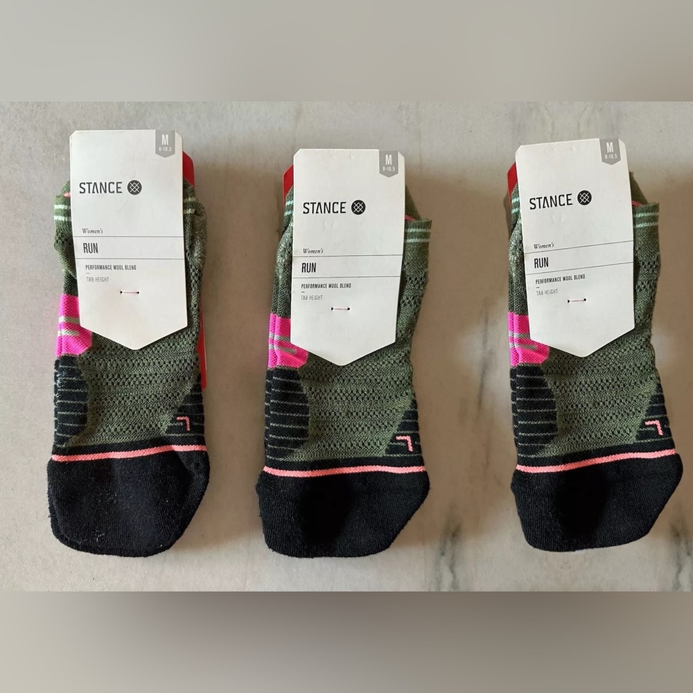 NWT 3 pairs Stance reinforced toe Tab height performance wool blend